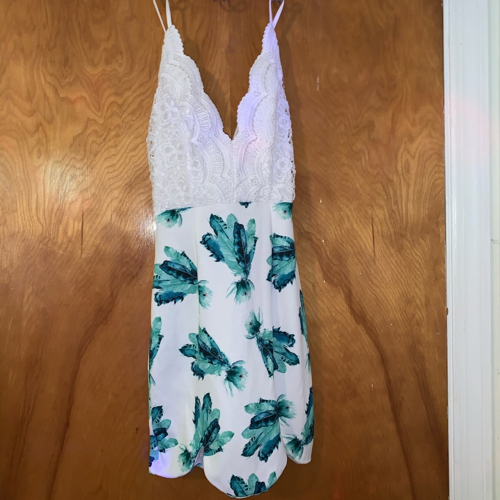 Green Feather Dress - 8